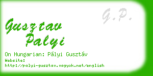 gusztav palyi business card